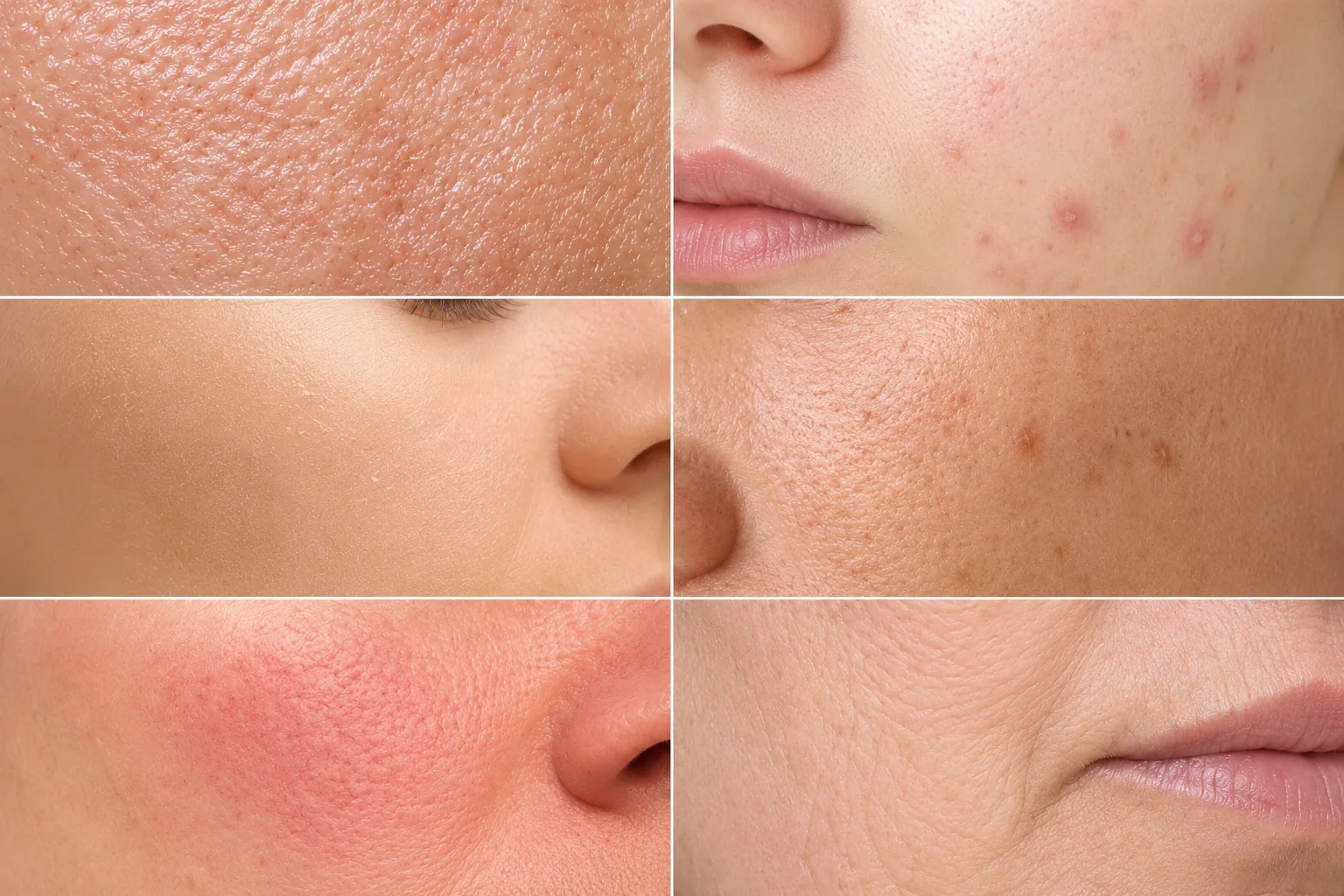 Representación ilustrativa de análisis cosmético de la piel