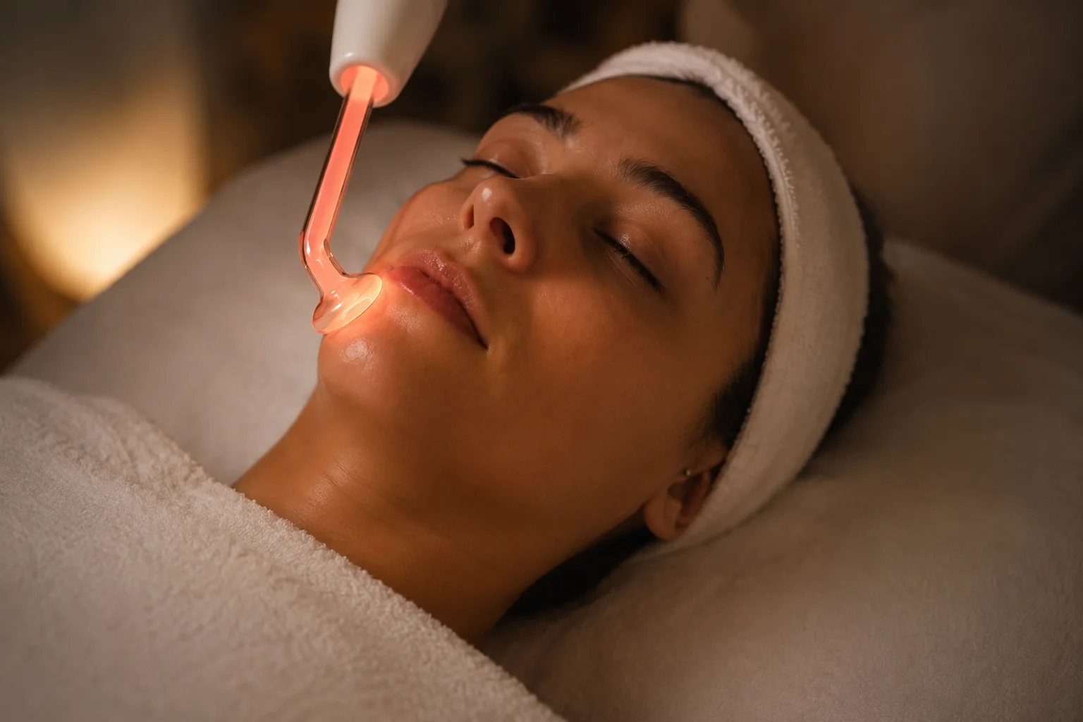 Representación ilustrativa de HIFU facial